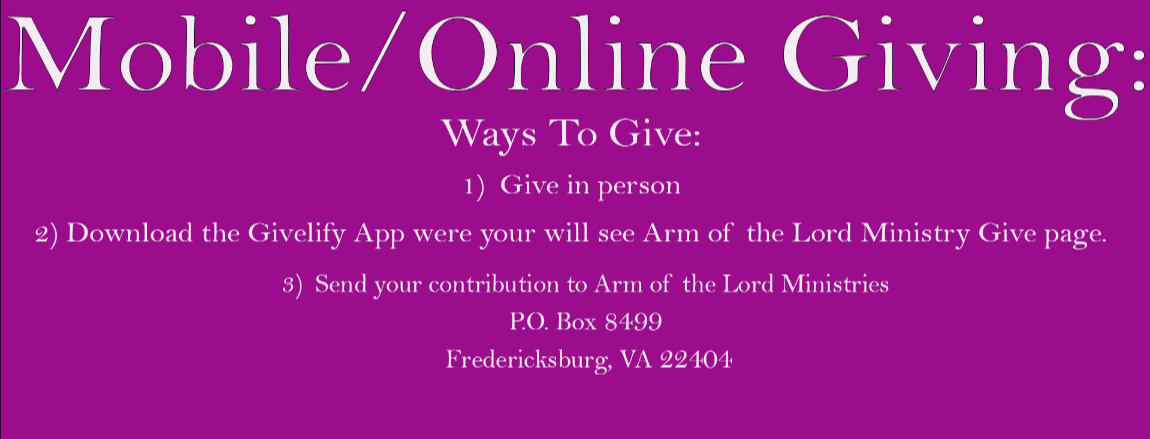 Give - Arm Of The Lord Ministries